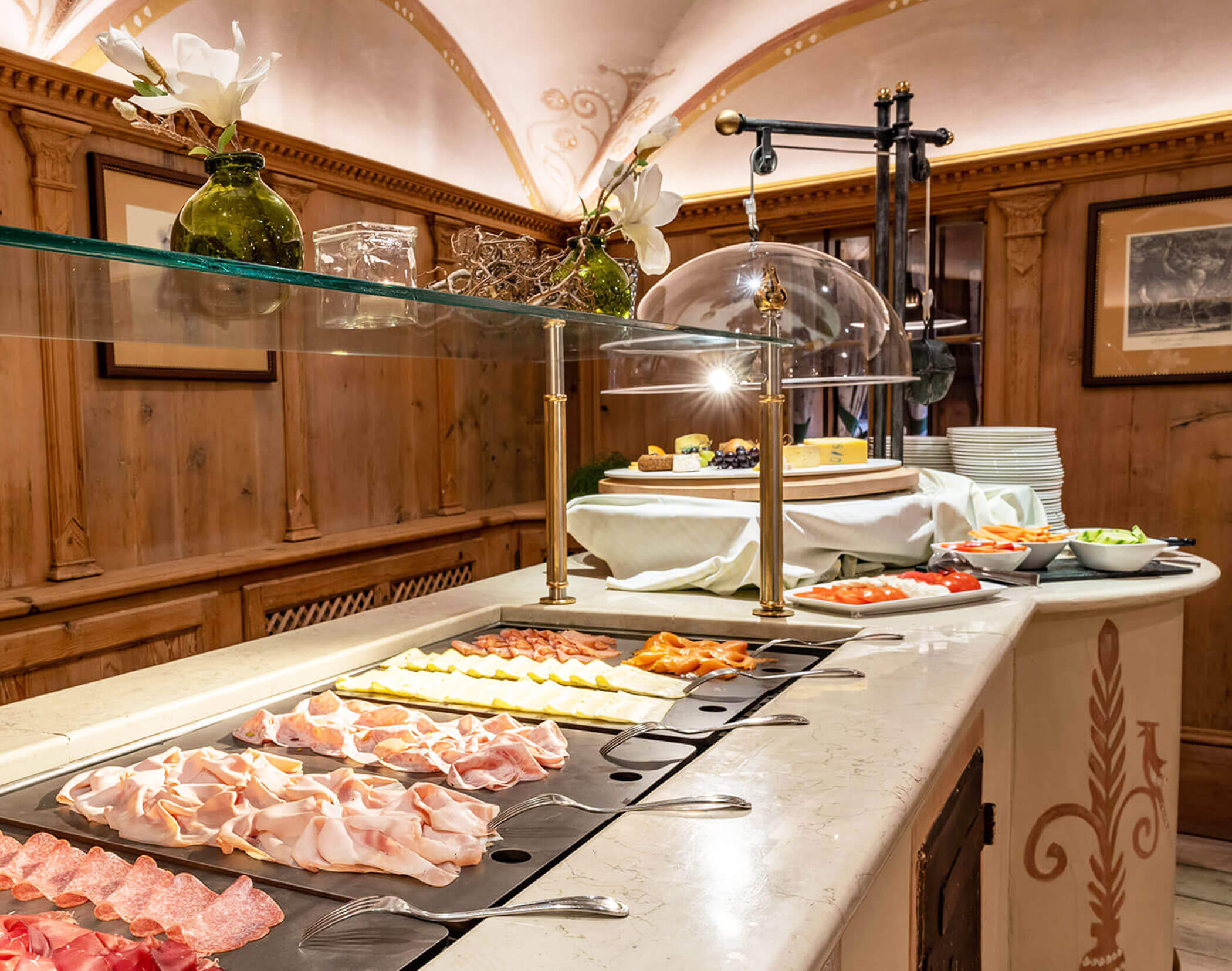 Sausage and cheese buffet - Hotel Mirabell Dolomites 5 star in Valdaora