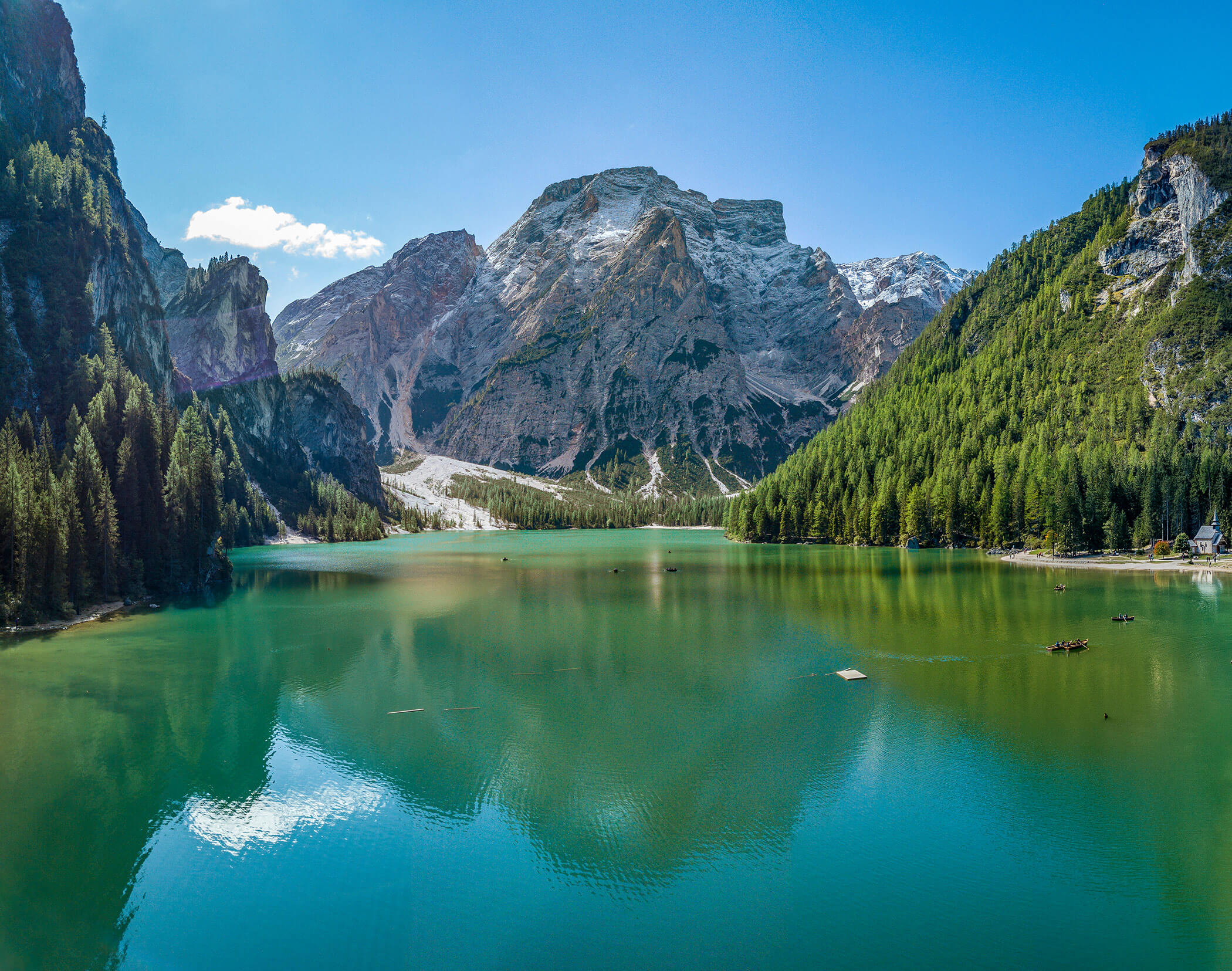 Mountain lake in Braies - Hotel Mirabell Dolomites 5 star in Valdaora