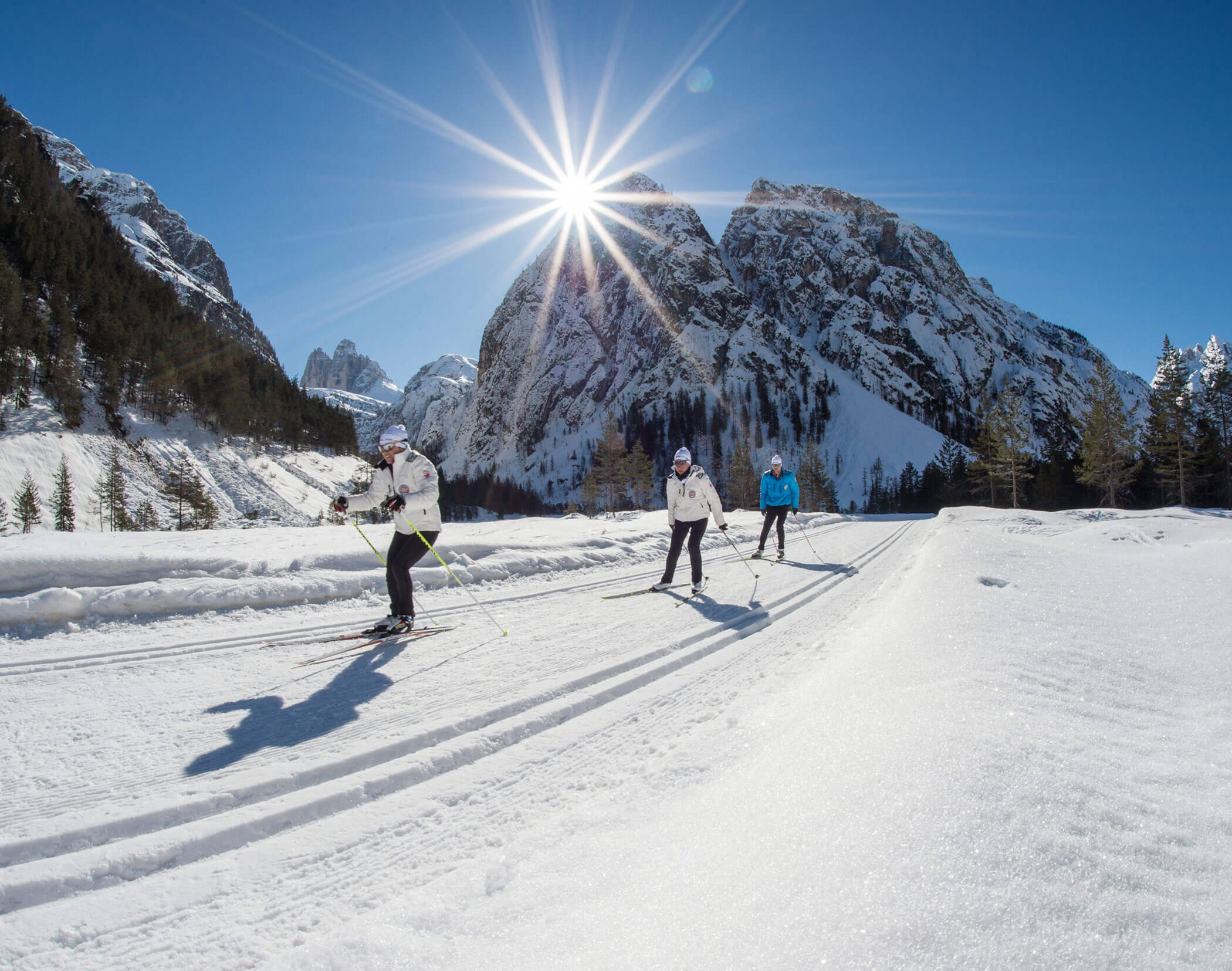 Cross country skiing in Val Pusteria - Hotel Mirabell Dolomites 5 star in Valdaora