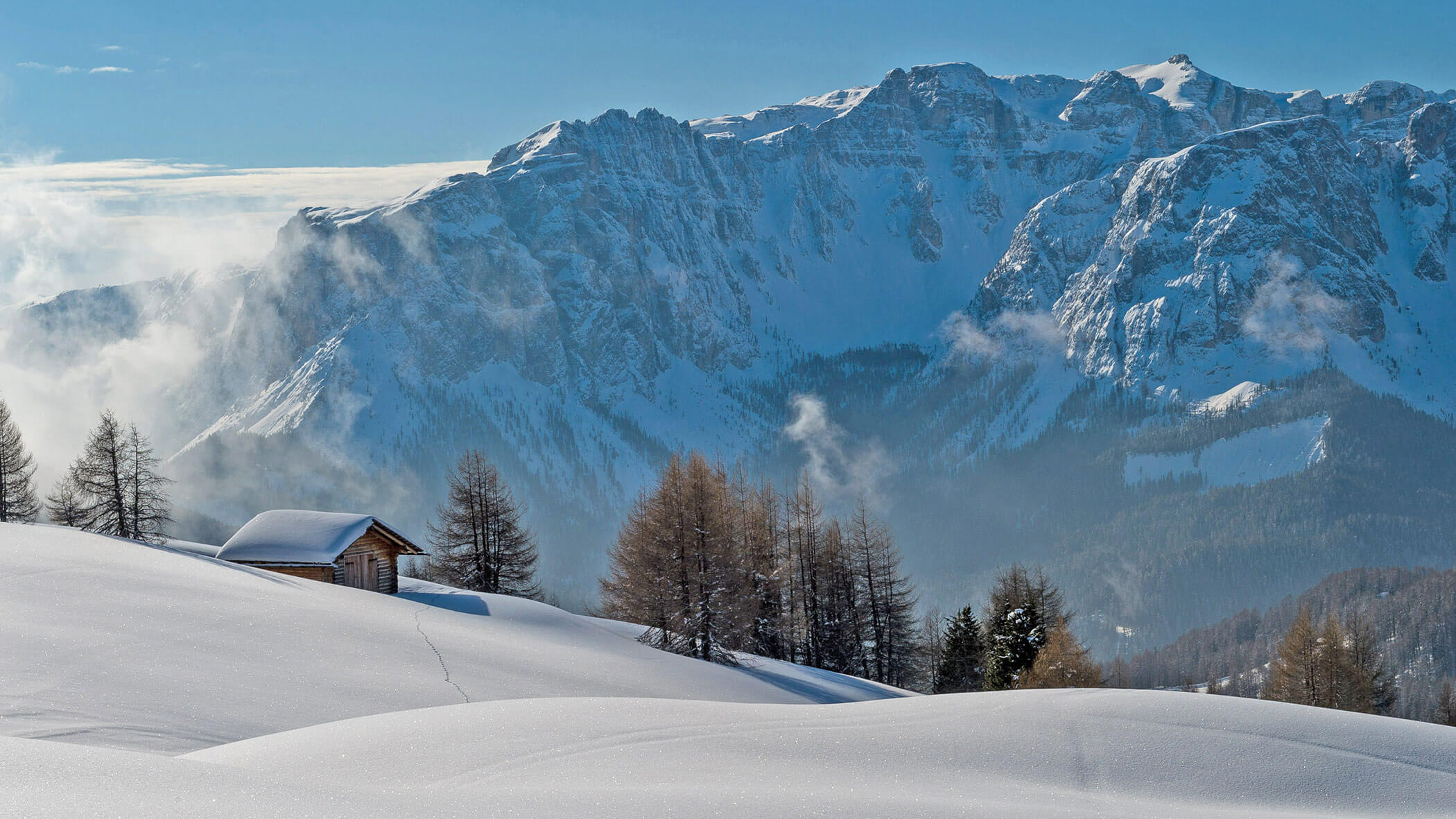 Winterpanorama - 5 Sterne Hotel Mirabell Dolomites in Olang