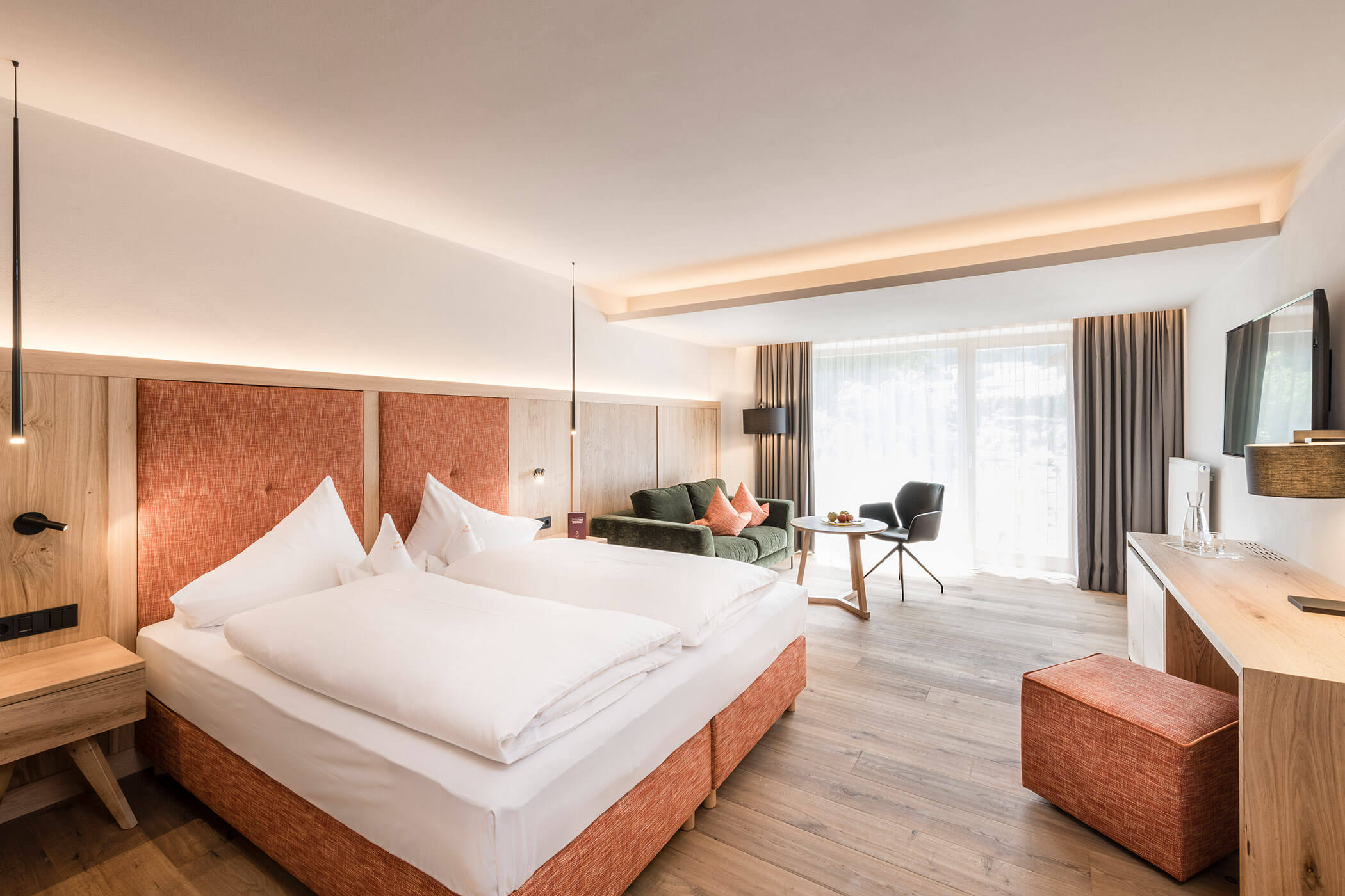 Schlafen - Zimmer Garten Vital - 5 Sterne Hotel Mirabell Dolomites in Olang